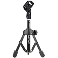 ammoon MS-12 Mini trípode plegable ajustable para micrófono con soporte MC3 para conferencias y podcasts